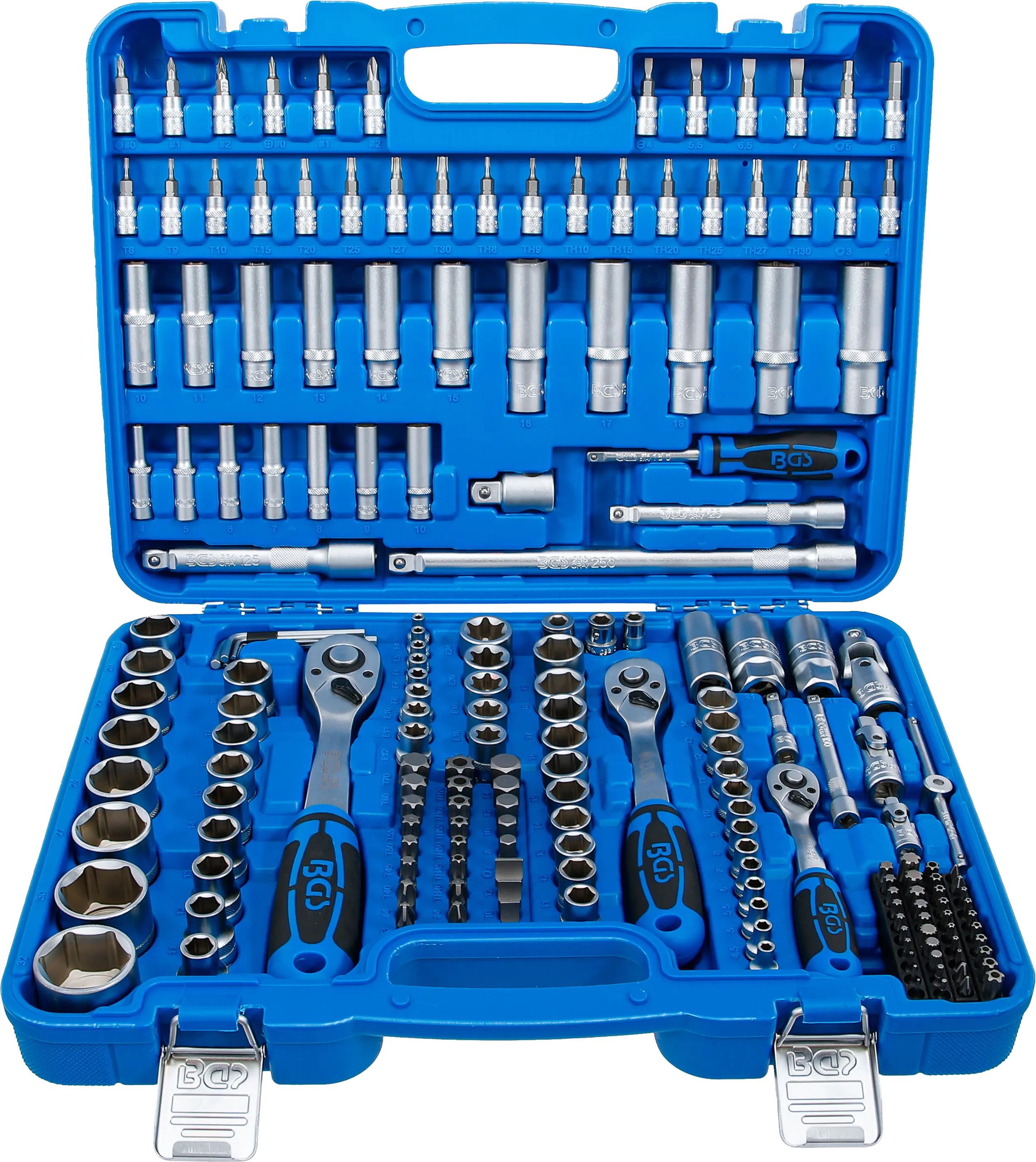 Gola sada 1/4" + 3/8" + 1/2" Pro Torque hlavice 4 ÷ 32 mm (192 dílů) BGS 2243 (BGS102243)