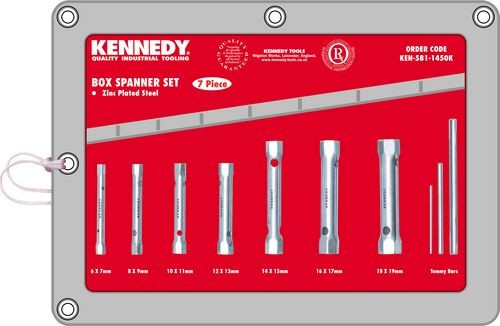 Sada nástrčných klíčů, trubkové oboustranné klíče M6-M19 Kennedy