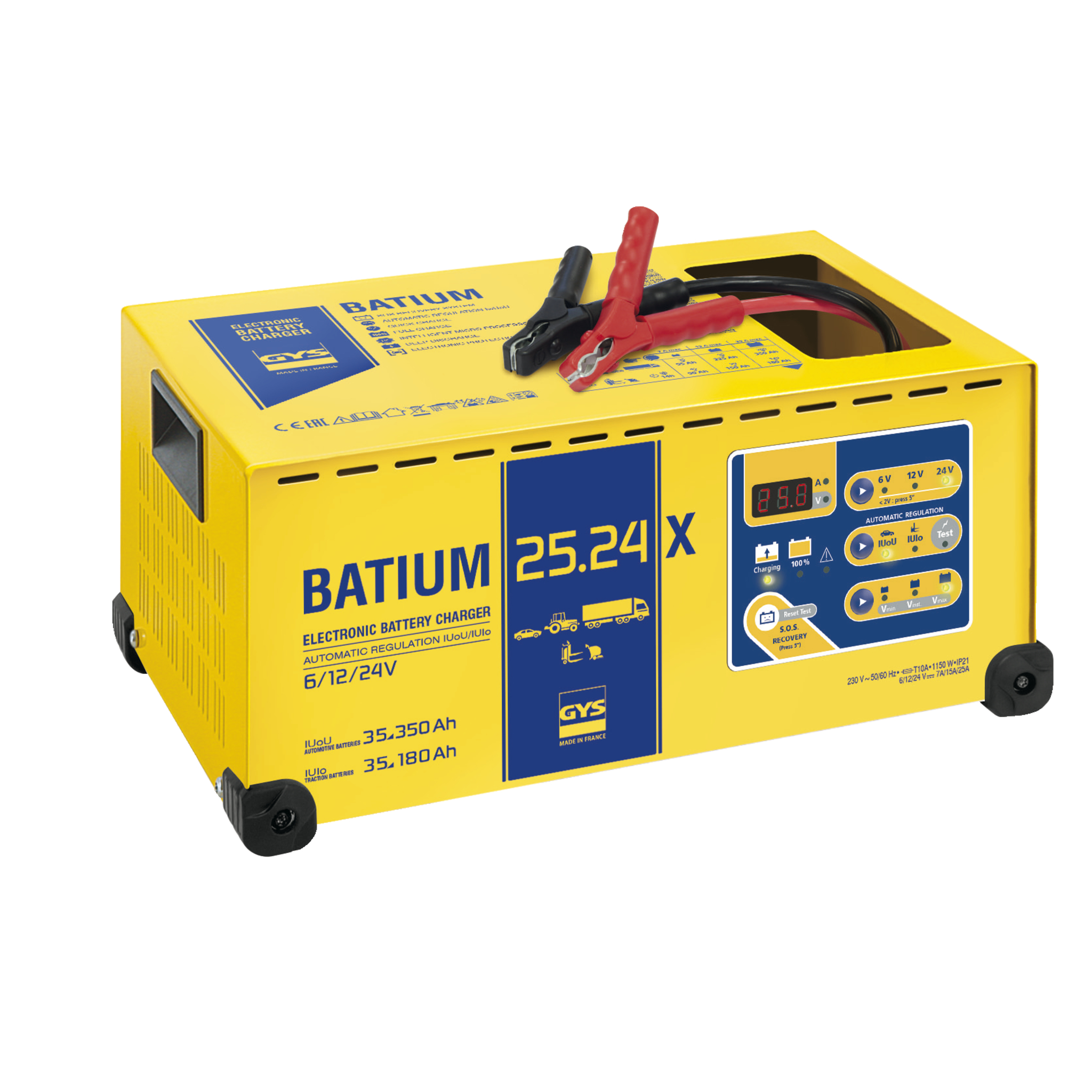 Automatická nabíječka autobaterií GYS BATIUM 25/24 X pro 6/12/24 V