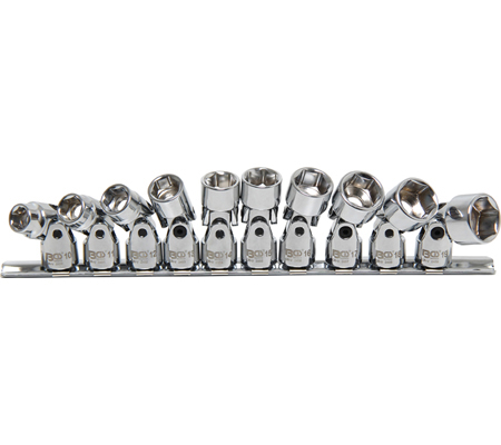 Hlavice zástrčné 3/8" kloubové, 10-19mm, 6-ti hranné