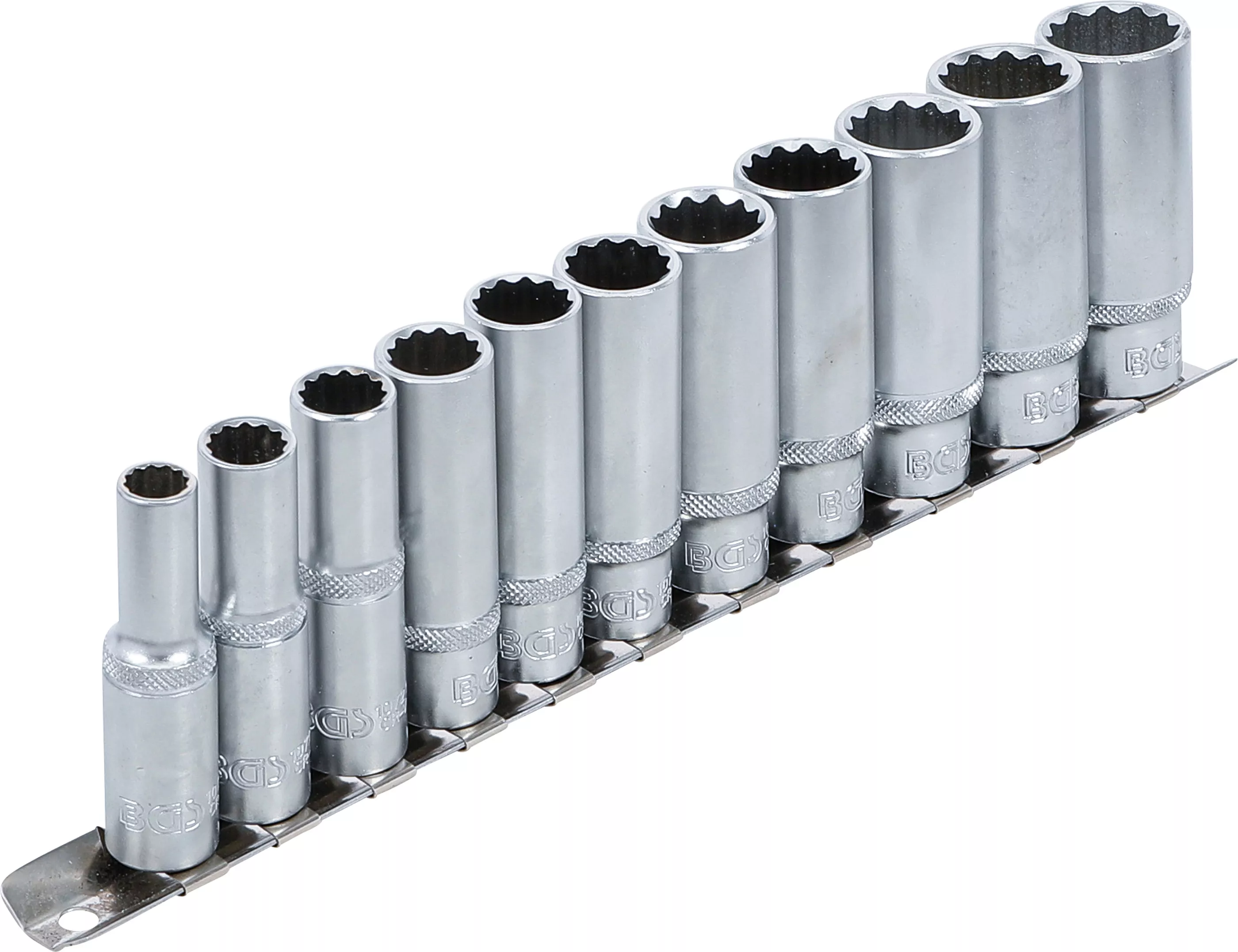Nástrčné hlavice 3/8" 8 ÷ 19 mm BGS 5252 12hranné, prodloužené (BGS105252)