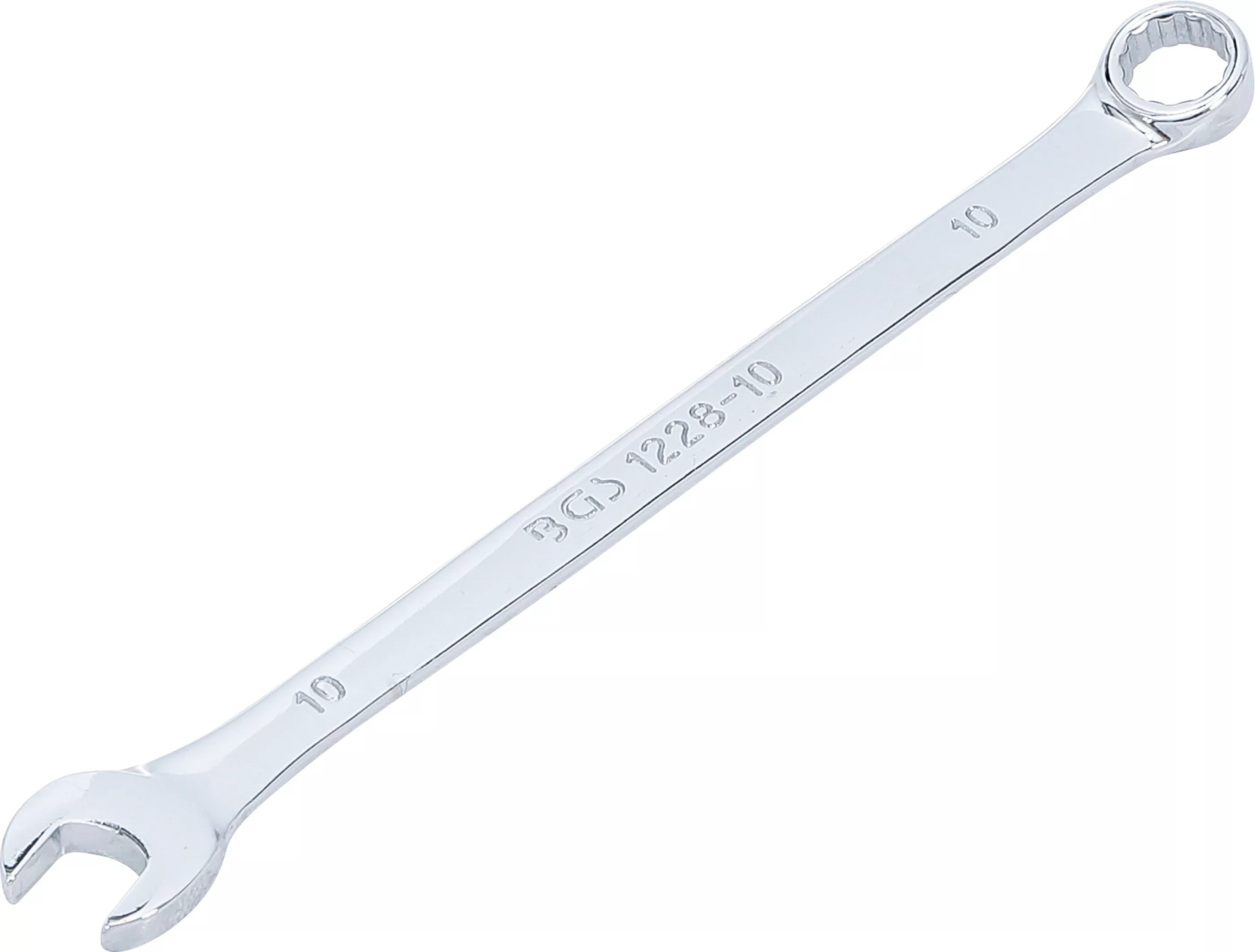 Očkoplochý klíč 10 mm BGS101228-10, extra dlouhý, leštěný