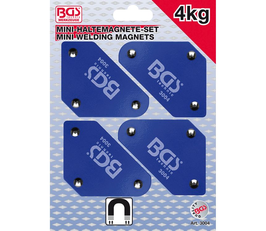 Pomocné úhlové magnety pro sváření BGS103004 Sada 4 díly