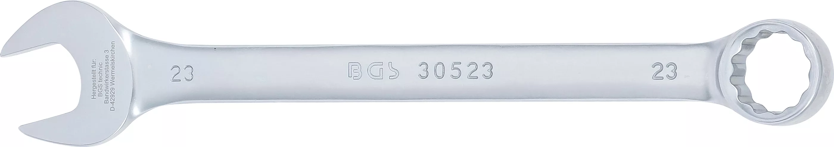 Očkoplochý klíč 23 mm BGS1030523, DIN 3113A, matný chrom