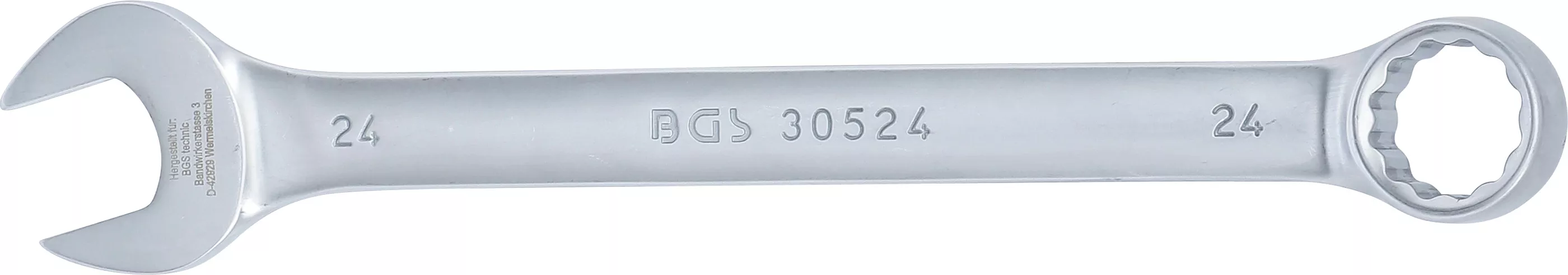 Očkoplochý klíč 24 mm BGS1030524, DIN 3113A, matný chrom