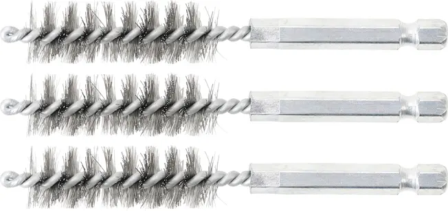 Ocelové kartáče pr. 14 mm BGS103078-14-S, upínání 1/4", 3 ks (Sada BGS 3078)