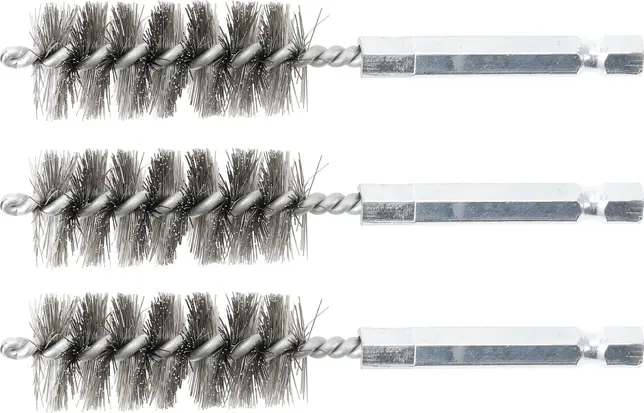 Ocelové kartáče pr. 18 mm BGS103078-18-S, upínání 1/4", 3 ks (Sada BGS 3078)