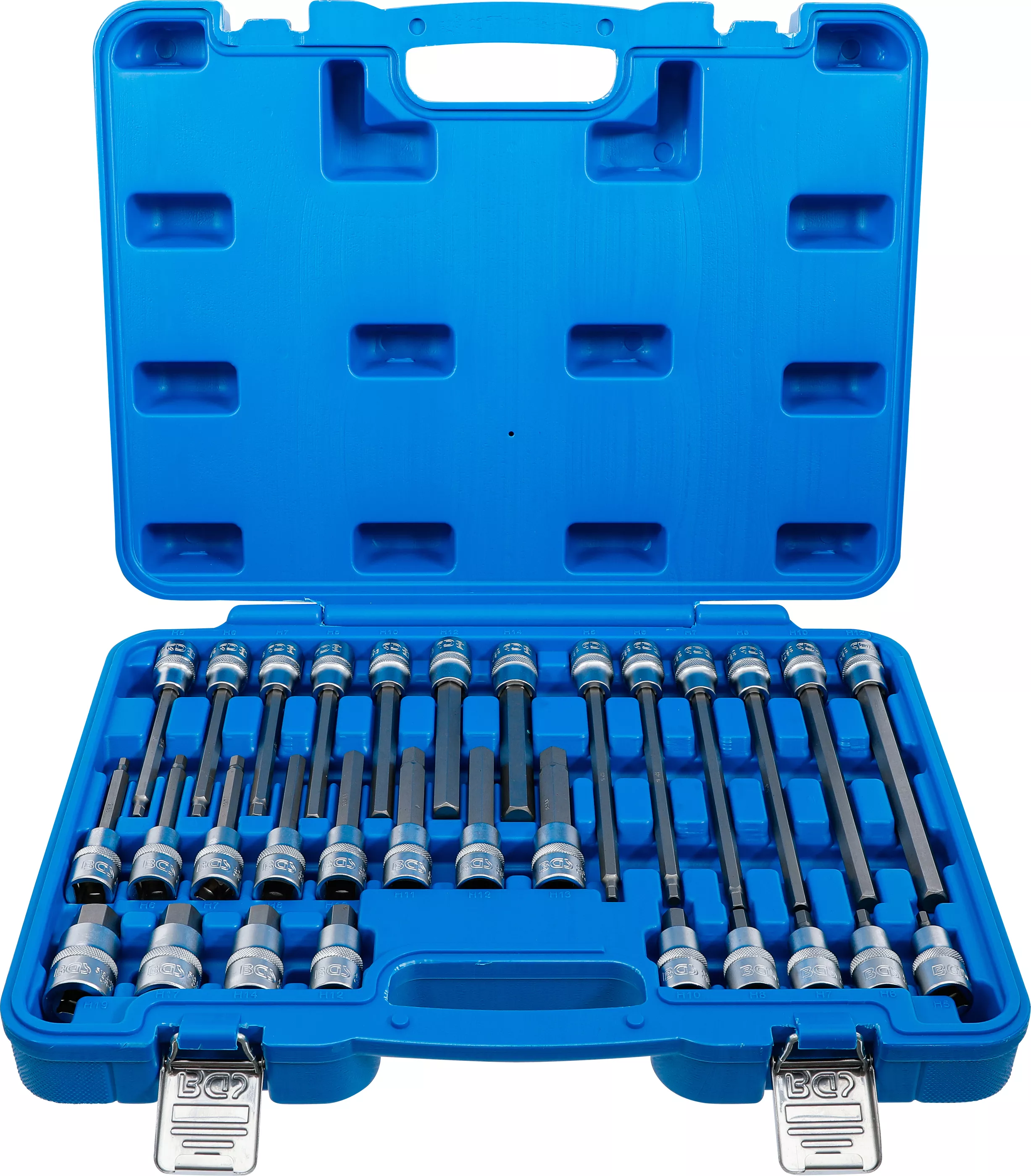 Zástrčné hlavice šestihranné (inbus) 1/2" 5 ÷ 19 mm BGS105181 Sada 30 dílů