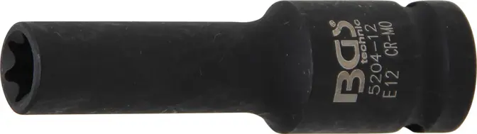 Nástrčná hlavice 1/2" E12 BGS105204-12, prodloužená, tvrzená pro E-Profil