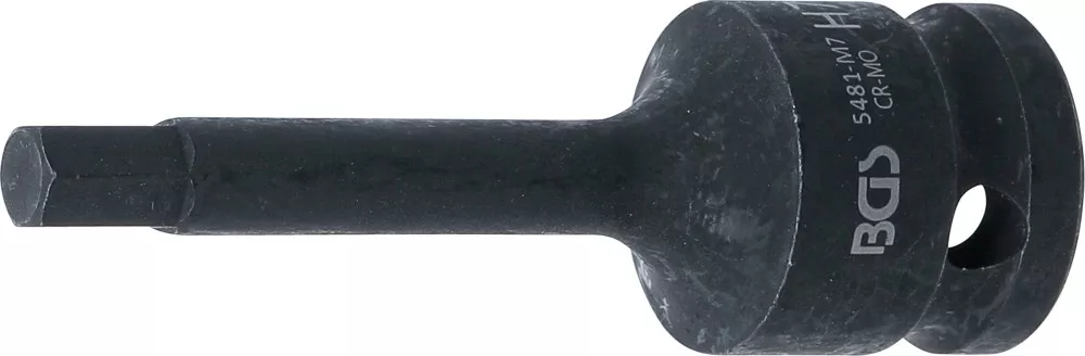 Zástrčná hlavice 1/2" inbus 7 x 75 mm BGS105481-M7, tvrzená Cr-Mo