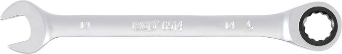 Očkoplochý ráčnový klíč 14 mm BGS106514