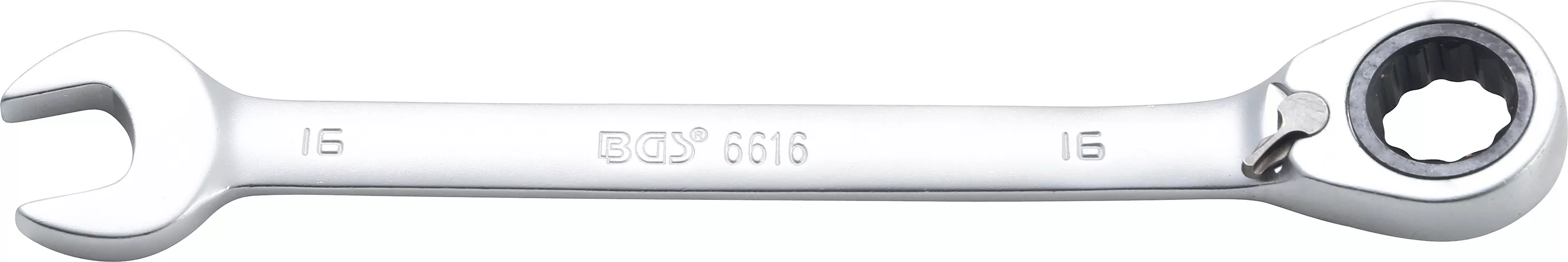 Očkoplochý ráčnový klíč 16 mm BGS106616, přepínatelný