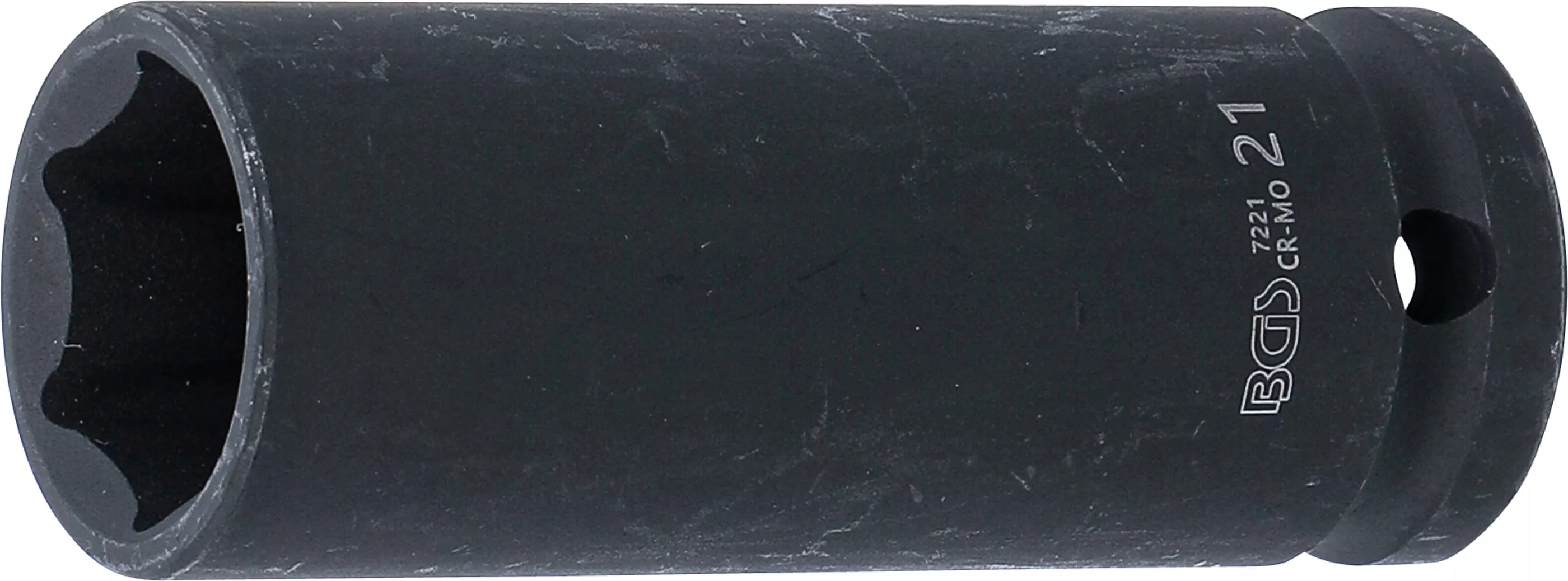 Nástrčná hlavice 1/2" 21 mm BGS107221, prodloužená, tvrzená, Pro Torque