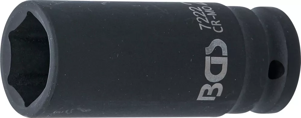 Nástrčná hlavice 1/2" 22 mm BGS107222, prodloužená, tvrzená, Pro Torque