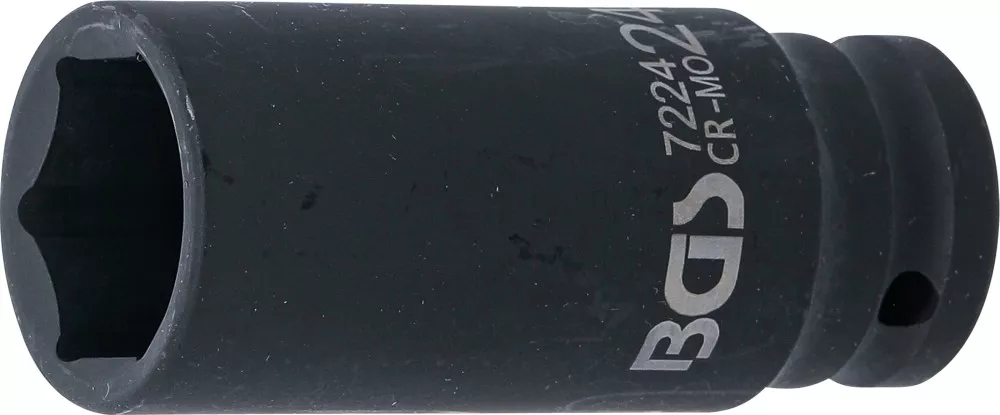 Nástrčná hlavice 1/2" 24 mm BGS107224, prodloužená, tvrzená, Pro Torque