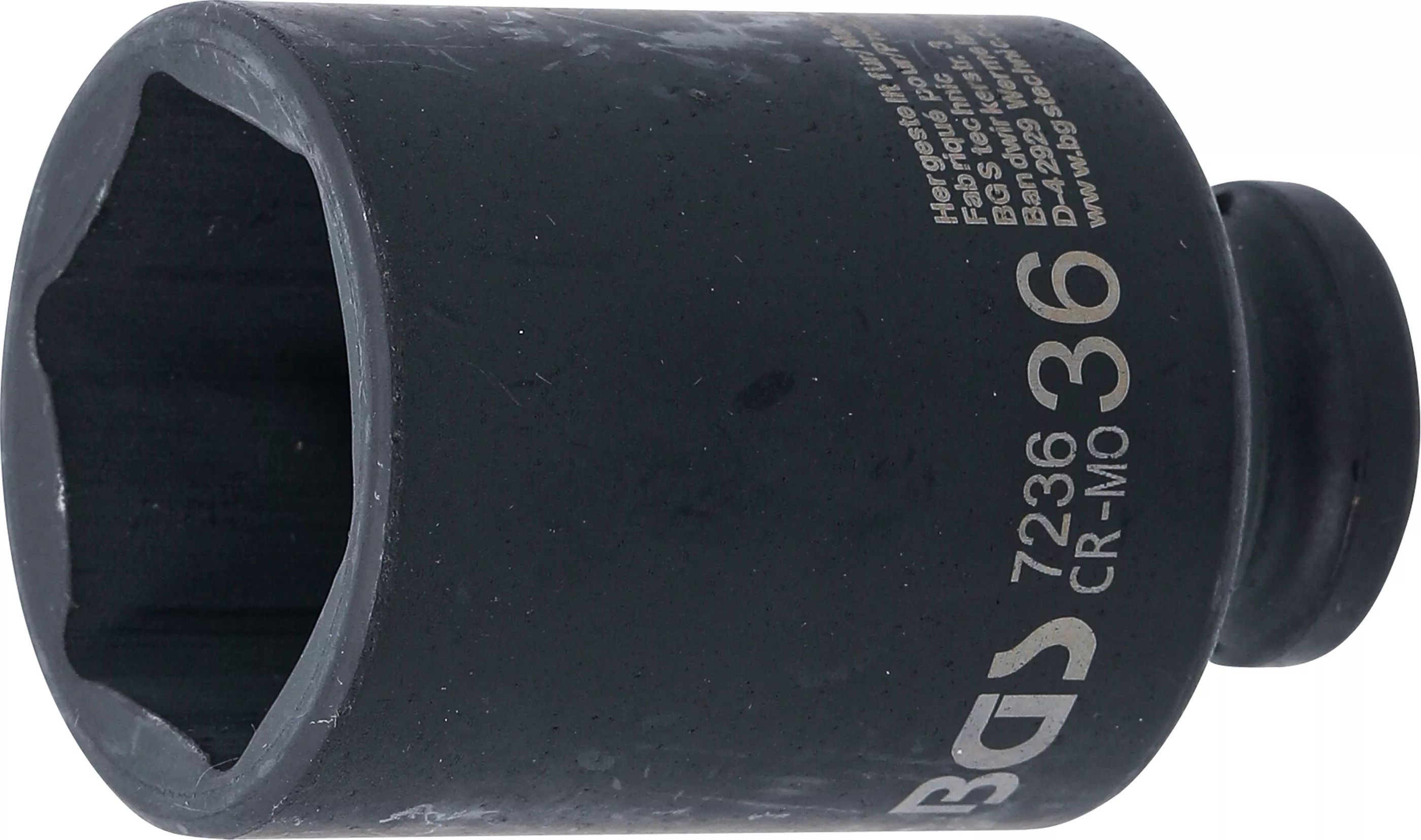 Nástrčná hlavice 1/2" 36 mm BGS107236, prodloužená, tvrzená, Pro Torque