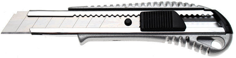 Nůž s odlamovací čepelí 0,50/18 mm BGS 107958 a ocel. vodítkem