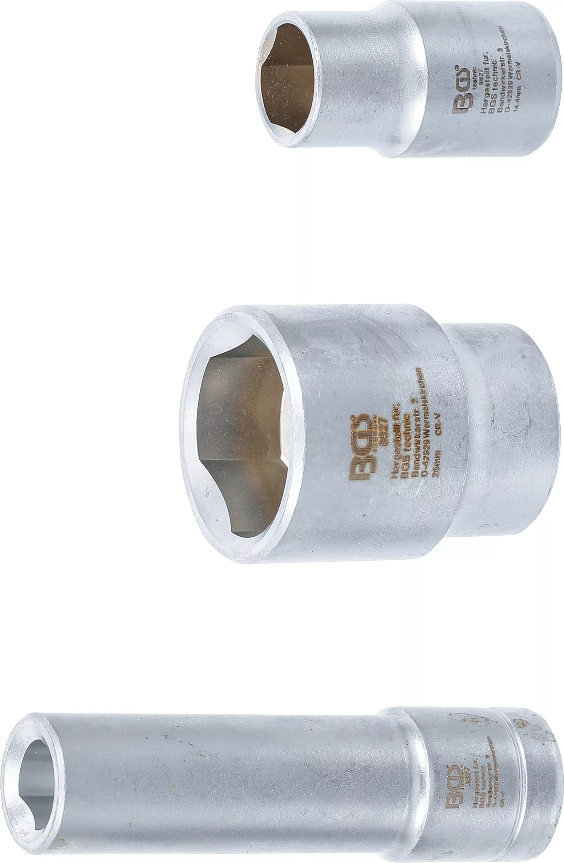 Nástrčné hlavice 1/2" BGS108827 pro vstřikovací čerpadla BOSCH Sada 3 díly