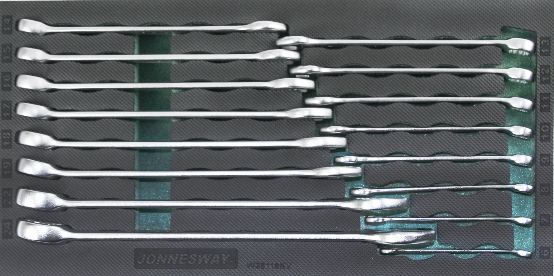 Modul pěnový - očkoploché klíče 6-24 mm, sada 16 ks - JONNESWAY