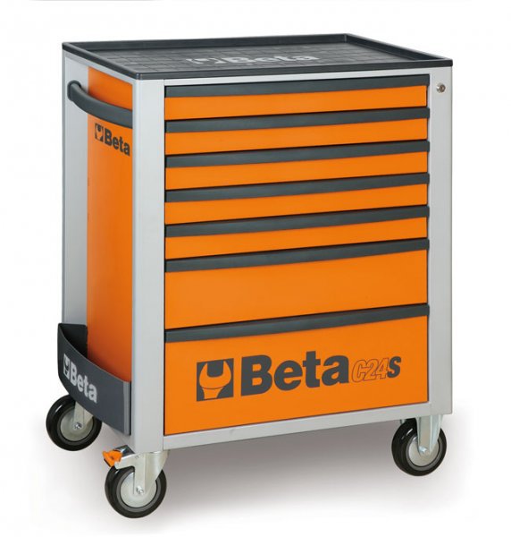 Montážní vozík vybavený 227ks nářadí se 7 zásuvkami BETA 2400/C24S7