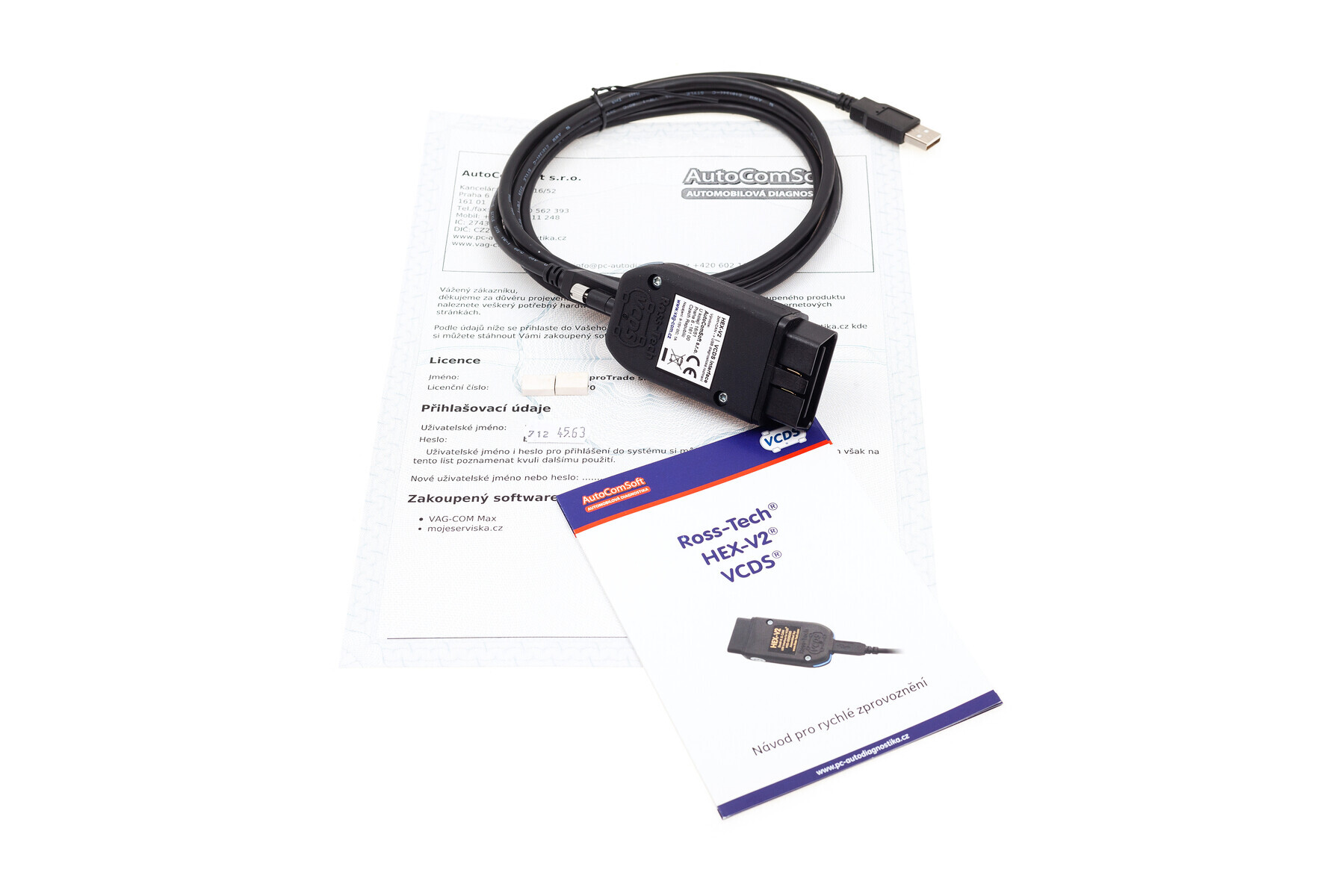Diagnostika VAG-COM MAX, HEX V2 USB kabel, čeština, koncern VW