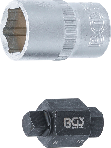 Hlavice pro olejové výpusti čtyřhran 8 mm + 10 mm  BGS108991