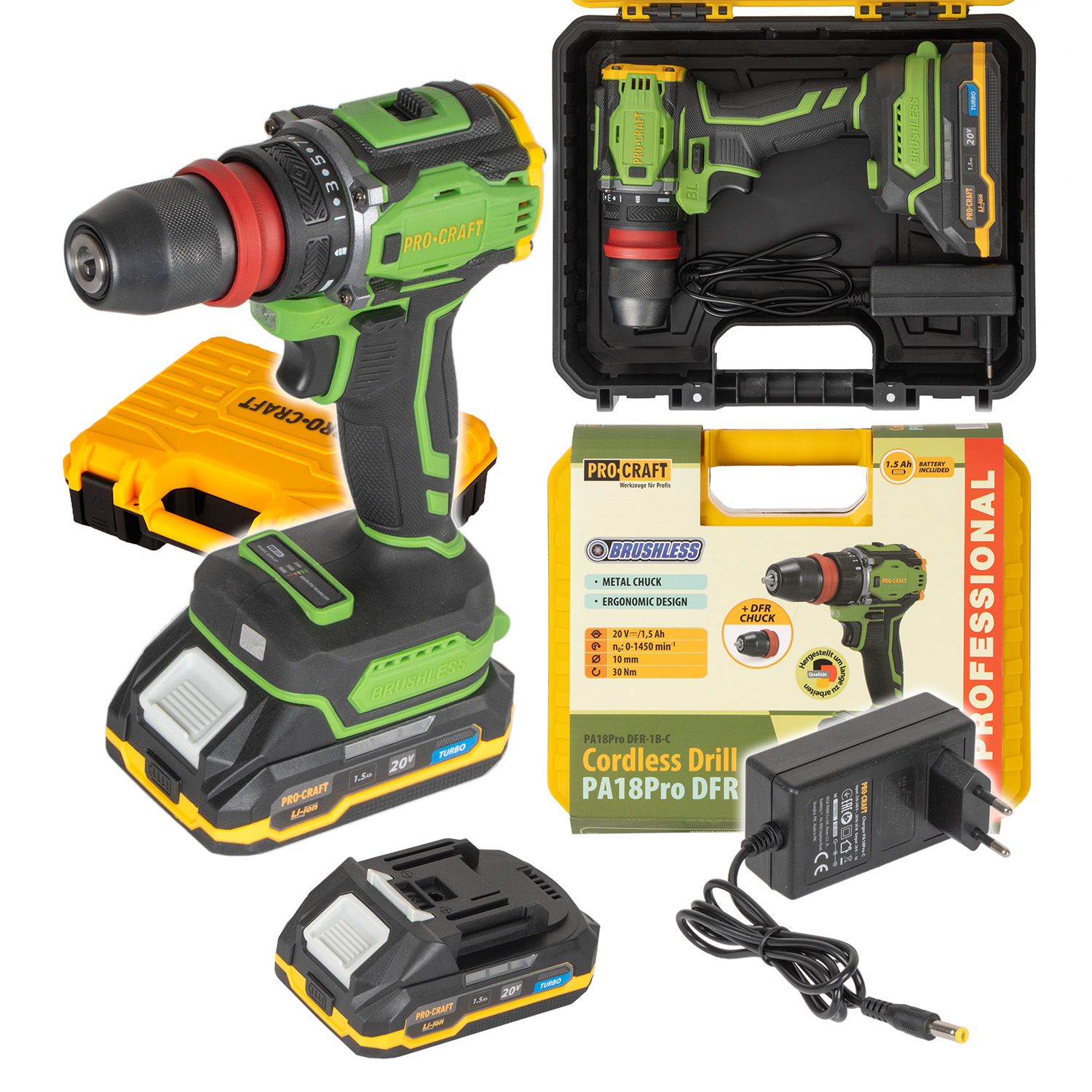 Aku šroubovák Procraft PA18Pro DFR