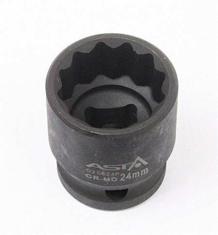 Hlavice nástrčná úderová 1/2" 24 mm, 12hranná ASTA