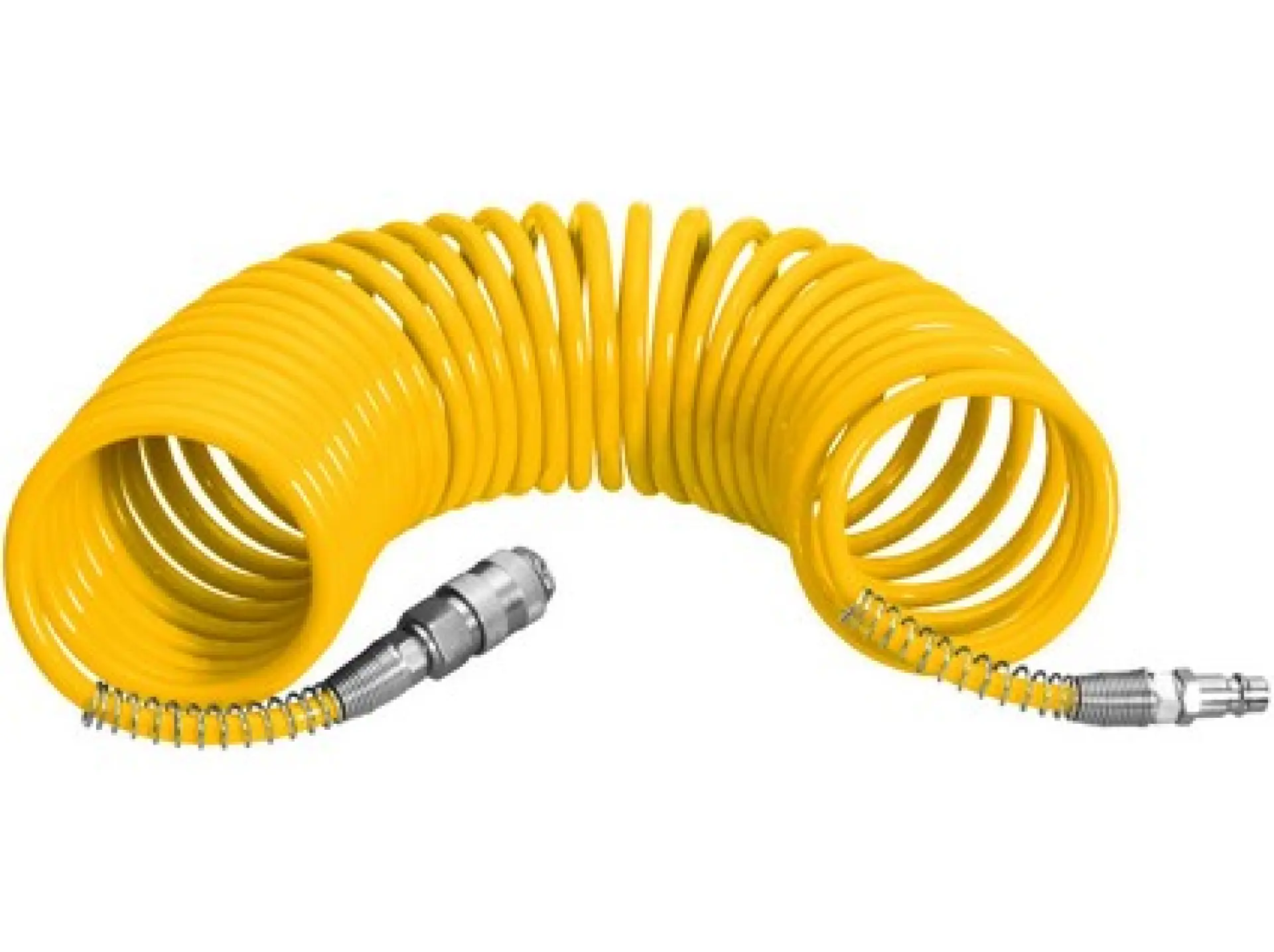 hadice spirálová PU 5/8mm 7.5 m s rychlospojkami STOP