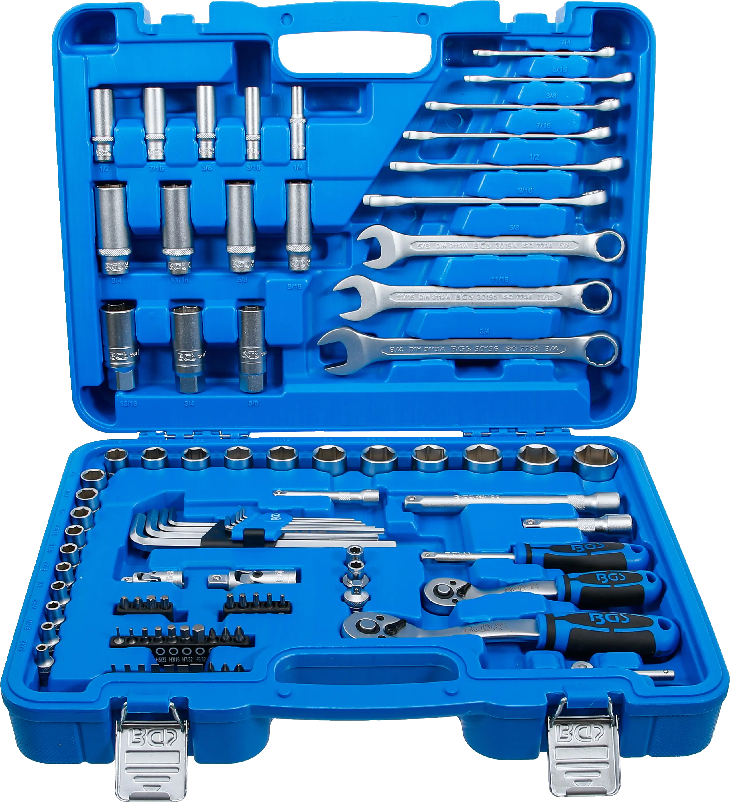 Gola sada BGS-92K s ráčnou 1/4" + 3/8" (palcová) 92 dílů Pro Torque. BGS 2299 (BGS102299)