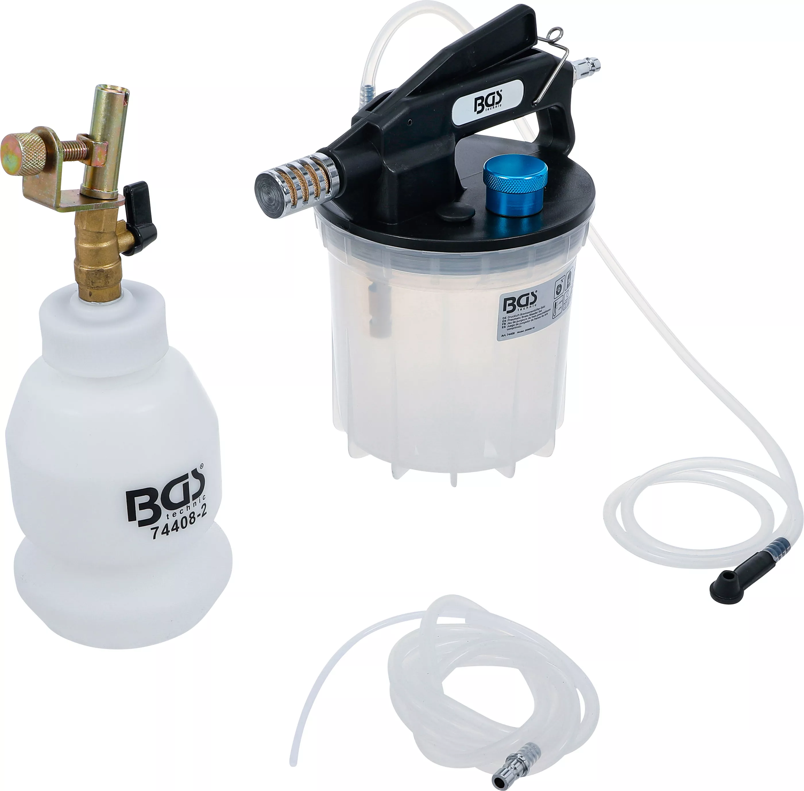 Pneumatický odvzdušňovač brzd BGS1074408 (Sada 2 díly) (BGS1074408)