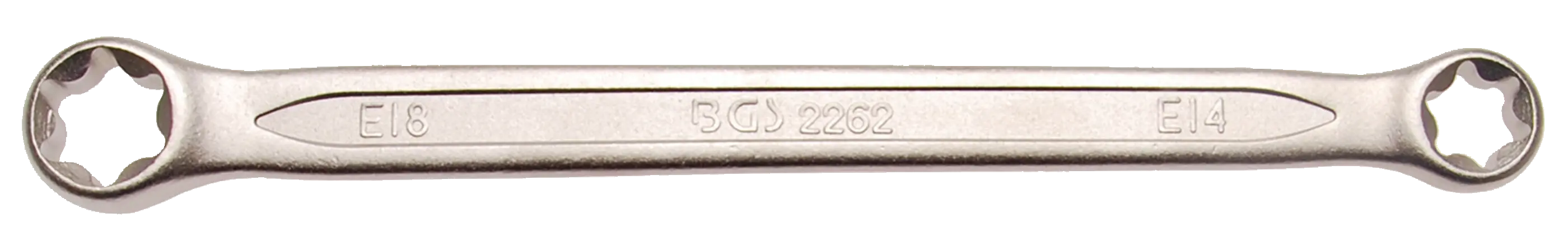 Oboustranný očkový klíč (E-profil) E14 x E18 BGS102262 (BGS102262)
