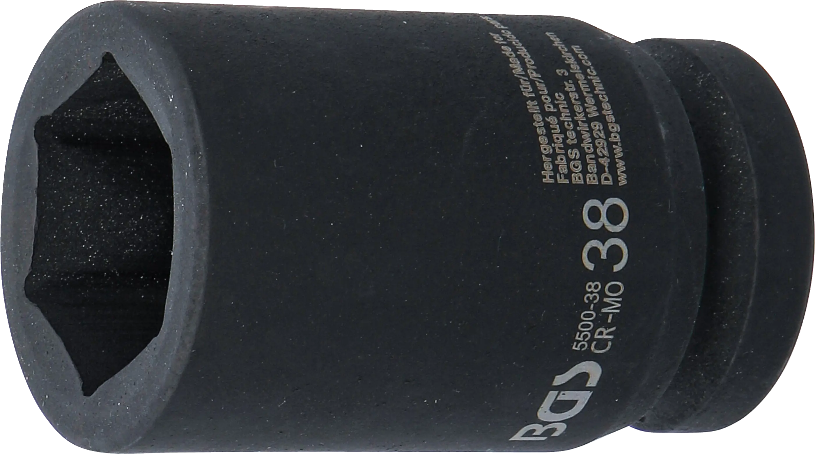 Nástrčná hlavice 1" 38 mm BGS105500-38, prodloužená, tvrzená, Pro Torque (BGS105500-38)