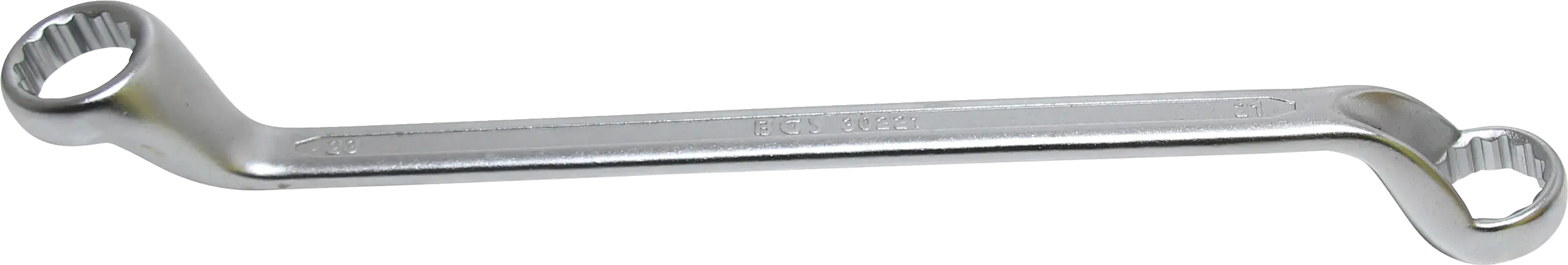 Oboustraný očkový klíč 21 x 23 mm BGS1030221, vyhnutý, DIN 838 (BGS1030221)