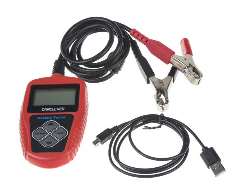 Tester autobaterií CARCLEVER  3v1 - s možností tisku 