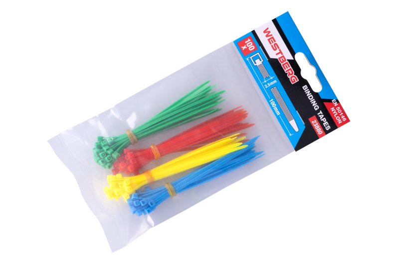 Pásky vázací WESTBERG 100x2.5mm 100ks barevné